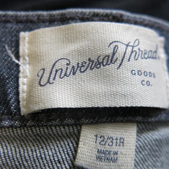 UNIVERSAL THREAD Jeans Vintage Straight Size 12/31R Women Distressed Gray - Picture 10 of 14